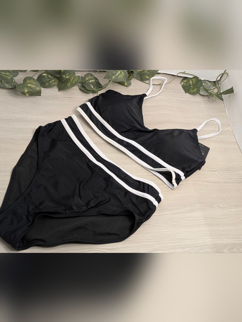 Women's High Waisted Bikini Set Color Block Two Piece Swimsuits Sporty High Cut